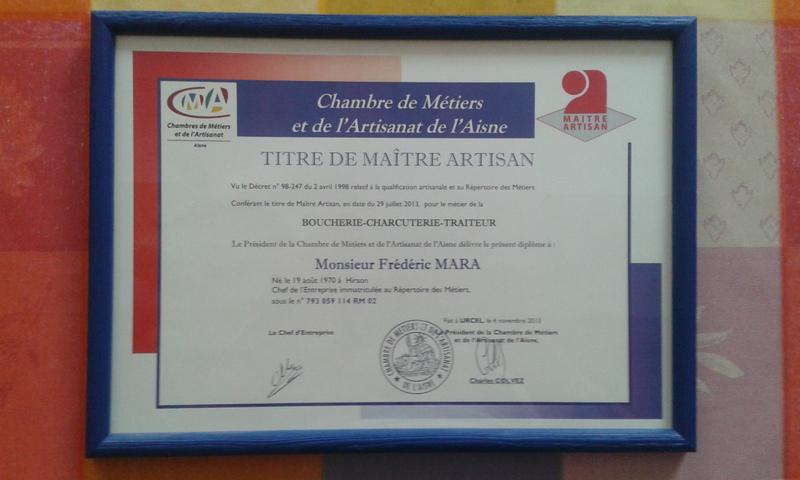 Titre de maitre artisan